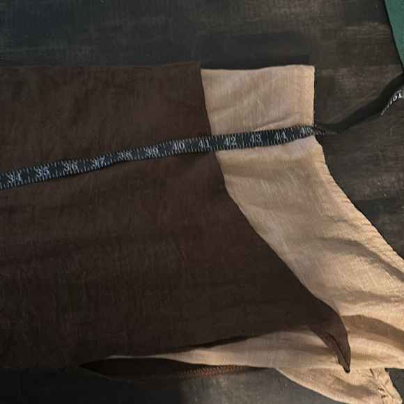 Anself Brown Tan Lagenlook Midi Dress Size Medium - Picture 7 of 8